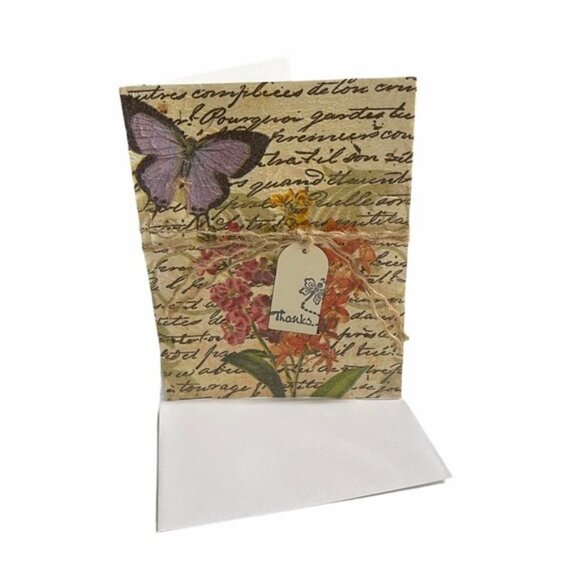 Butterfly Thank You Card Bundle Set of 8 Handmade - Picture 4 of 11